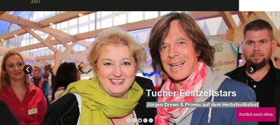 Interessante Begegnungen auf dem diesj�hrigen N�rnberger Herbstvolksfest, hier MdL Petra Guttenberger mit Schlagers�nger J�rgen Drews 
