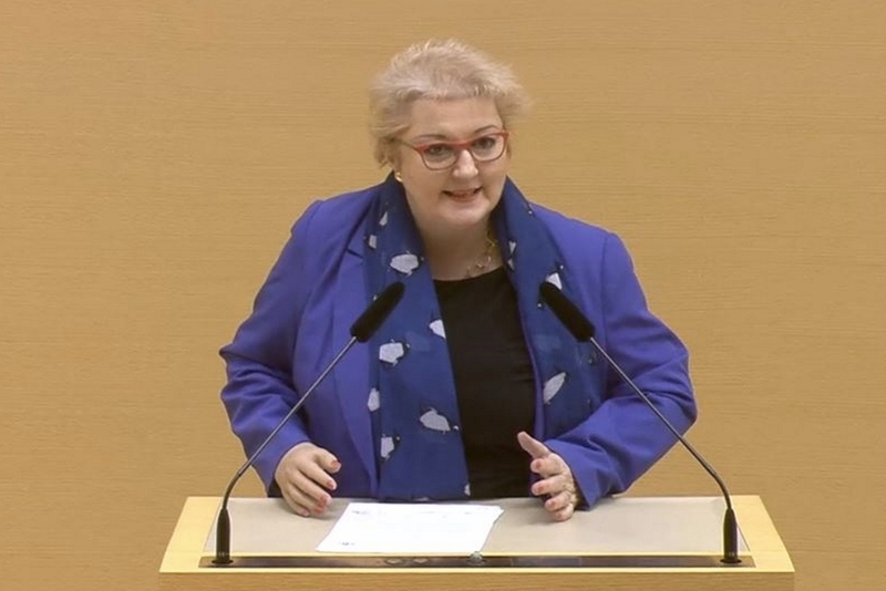 Petra Guttenberger im Plenum  zum Thema "Urheberrechte und Meinungsvielfalt im Internet schützen"