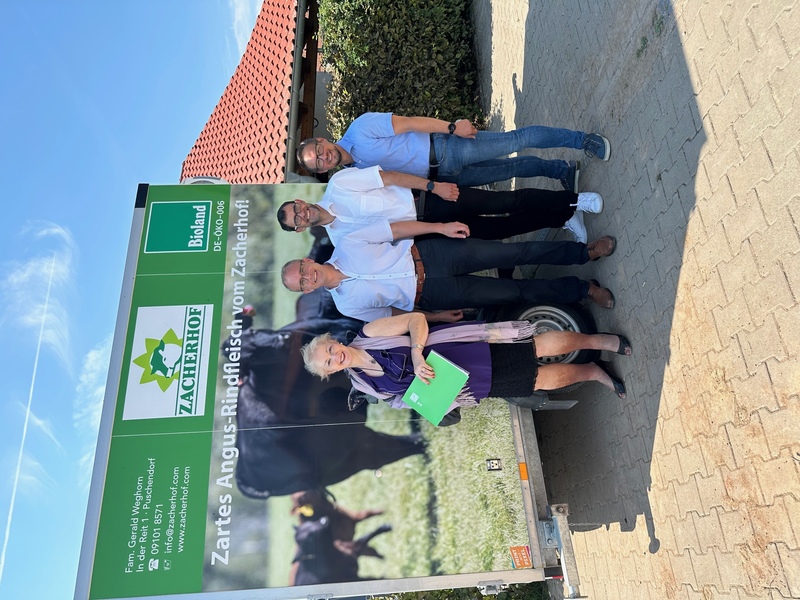 Bio-Bayern-Tour des Bayerischen Bauernverbandes: Station u.a. am Bio-Bauernhof der Fam. Weghorn auf dem "Zacherhof", in Puschendorf.
Foto: Udo Dreier