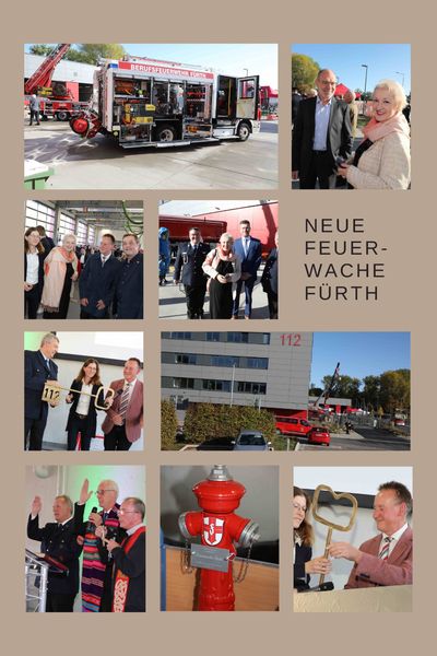 Die Feuerwehr Fürth bezieht ihre neue Wache: hier bei der offiziellen feierlichen Einweihung am 20. Oktober 2023.
Fotos: Udo Dreier