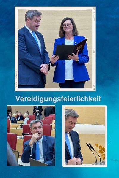 Dr. Markus Söder MdL wurde mit einem hervorragenden Ergebnis erneut zum Bayerischen Ministerpräsidenten gewählt. "Ich freue mich auf die 19. Legislaturperiode und auf die nächsten fünf Jahre der Zusammenarbeit".
Foto: Petra Guttenberger