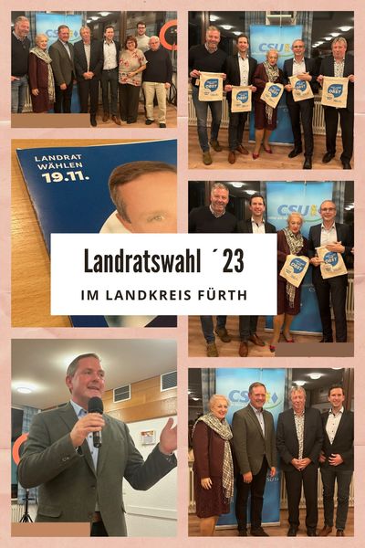 Am 19. November 2023 ist Landratswahl im Landkreis Fürth! Wir brauchen einen Landrat, der auf die Menschen zugeht, mit ihnen gemeinsam die Zukunft gestaltet und für alle ansprechbar ist. Wir unterstützen Bernd Obst, da er einfach die beste Wahl ist!
Fotos: CSU Oberasbach