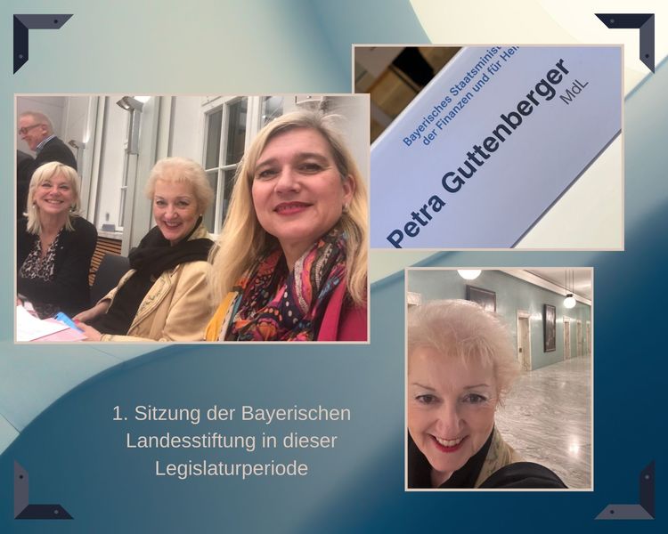 Mit den Leistungen dieser Stiftung wird das kulturelle und soziale Leben in Bayern wesentlich unterstützt. "Ganz besonders freue ich mich, dass ich zur weiteren stellv. Vorsitzenden und der Vorsitzenden des Arbeitsausschusses gewählt wurde."
Fotos: Petra Guttenberger