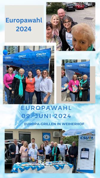 Am 09. Juni ist Europawahl - wer nicht hingeht, für den bestimmen die Anderen. Deshalb bitte ich, Ihre Stimme für die Demokratie abzugeben. Ganz eindeutig überwiegend die positiven Aspekte der EU. Nicht zuletzt ist es auch ihr zu verdanken, dass wir in der längsten Friedensperiode, die unser Land je hatte, leben. Dies sollten wir wertschätzen! Beim Europa-Grillen in Weiherhof und mit dem Infostand in Fürth haben wir viele Bürgerinnen und Bürger erreicht. Wir sagen JA zu einem europäischen Miteinander, aber NEIN zu ideologischen Auswüchsen, wie dem Verbot von Verbrennermotoren und übertriebenen Anforderungen im Rahmen des Green Deals.
Fotos: privat