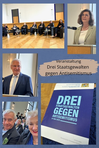 Antisemitismus und Judenhass verlangen konsequenten Widerspruch! Dies wurde einmal mehr bei der Veranstaltung "Drei Staatsgewalten gegen Judenhass" deutlich. Wir alle - auch im privaten Bereich - sind gefordert, Antisemitismus ein klares Nein entgegenzusetzen.
Foto: privat