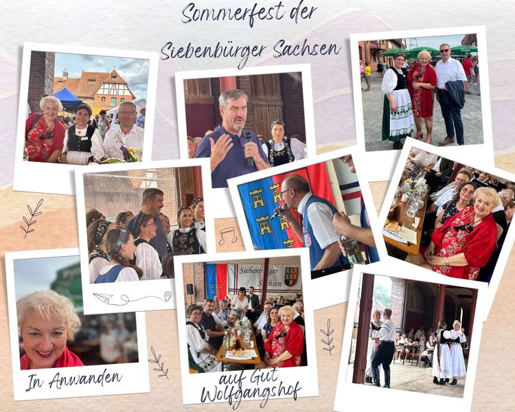Gut Wolfgangshof, Anwanden: Mit einem kämpferischen und bestens gelaunten Ministerpräsidenten, viel Tradition, aber auch vielen Menschen, die positiv in die Zukunft blicken. Einmal mehr haben die Siebenbürger Sachsen gezeigt, dass man die Traditionen der alten Heimat pflegen kann und dennoch in Franken bestens zu Hause ist. Die Siebenbürger Blaskapelle sorgte wieder für die richtige musikalische Unterhaltung und es bot sich auch die Möglichkeit, über aktuelle politische Themen zu sprechen. Ich jedenfalls freue mich schon auf´s nächste Jahr!
Fotos: P. Guttenberger