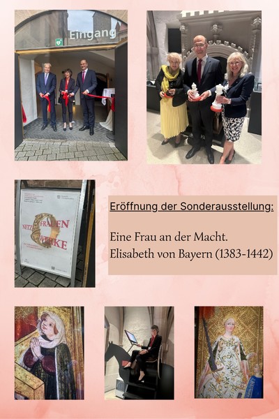 Die Sonderausstellung "Eine Frau an der Macht" auf der Cadolzburg ist eröffnet! Staatsminister Albert Füracker und Präsident Auer betonten die Wirkung dieser Ausstellung, um am Beispiel von Elisabeth von Bayern zu einem realistischen Bild der Fürstinnen im Mittelalter beizutragen, die keinesfalls Heimchen am Herd, sondern unabhängige Gestalterin war. Gratulation an Frau Prof. Dr. Uta Piereth und ihr Team zur gelungenen Präsentation!

Fotos: privat