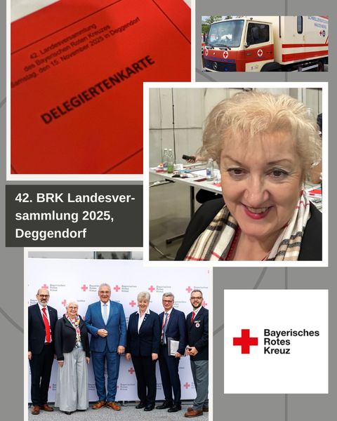 42. BRK Landesversammlung: Stundenlang haben die Delegierten in Deggendorf getagt. Neben der Wahl zum Landesvorstand standen die verschiedensten Anträge auf dem Programm. Herzlichen Glückwunsch an das komplett neue Führungstrio - Hans-Michael Weisky, neuer BRK Präsident, Vizepräsidenten wurden MdB Mechthilde Wittmann und MdL Andreas Hanna-Krahl. Angelika Schorer ist nicht mehr angetreten und scheidet aus ihrem Amt aus. Gemeinsam mit Landesgeschäftsführer R. Augustin führte sie souverän durch das Programm. Grußworte sprachen Staatsminister J. Herrmann, Gerda Hasselfeldt neben 2. Deggendorfer Bürgermeister G. Pammer.
Fotos: P. Guttenberger, BRK Deggendorf, Matthias Balk, BRK.