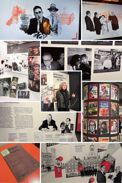 "Henry-World Influencer No. 1 - Die Geschichte der Familie Kissinger aus Fürth" heißt die Sonderausstellung im Ludwig-Erhard-Zentrum, Flucht vor und die Entrechtung durch die Nazis und der Neuanfang der Familie in den USA, sowie die unterschiedlichen Wege der Brüder Kissinger nach ihrem Harvard-Abschlüssen sind hier ebenso Thema wie die großen, außenpolitischen Leistungen von Henry Kissinger. Fotos: P. Guttenberger + links Flyer LEZ